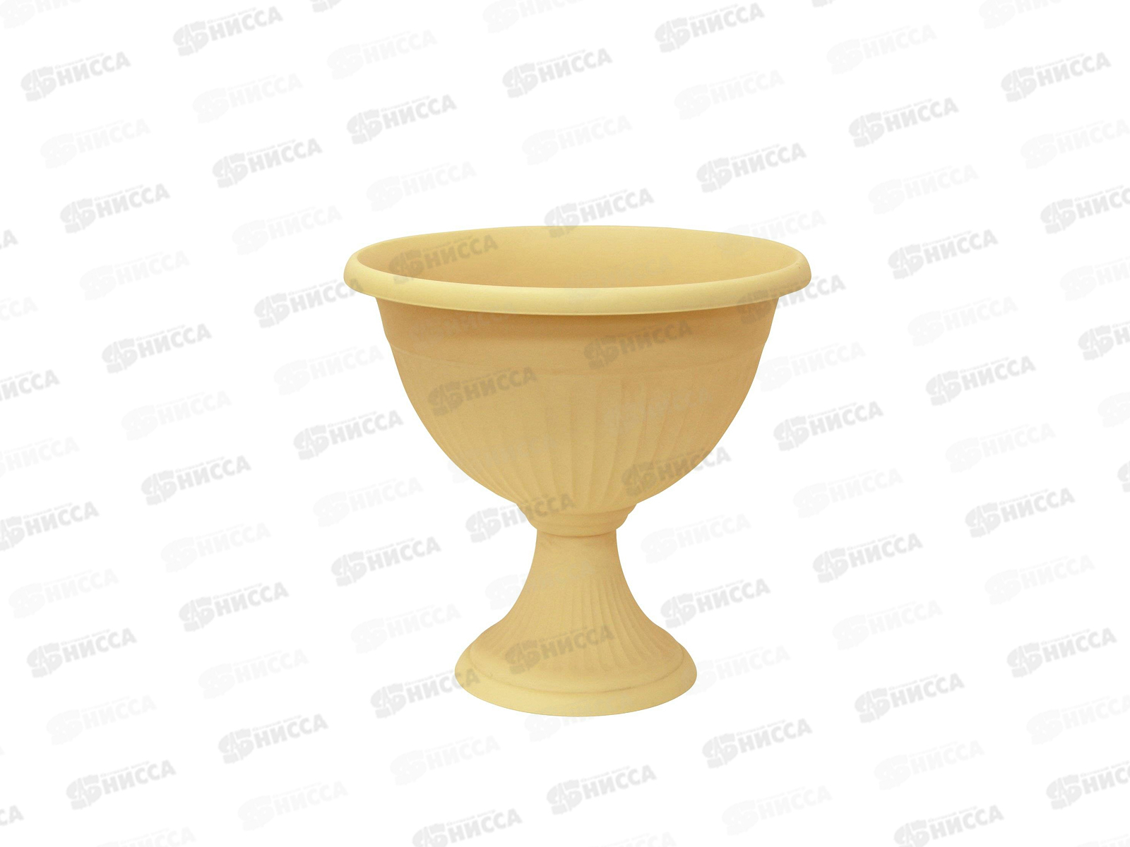 Кашпо-вазон Ливия D310мм низкий Белая Глина  М3206*12