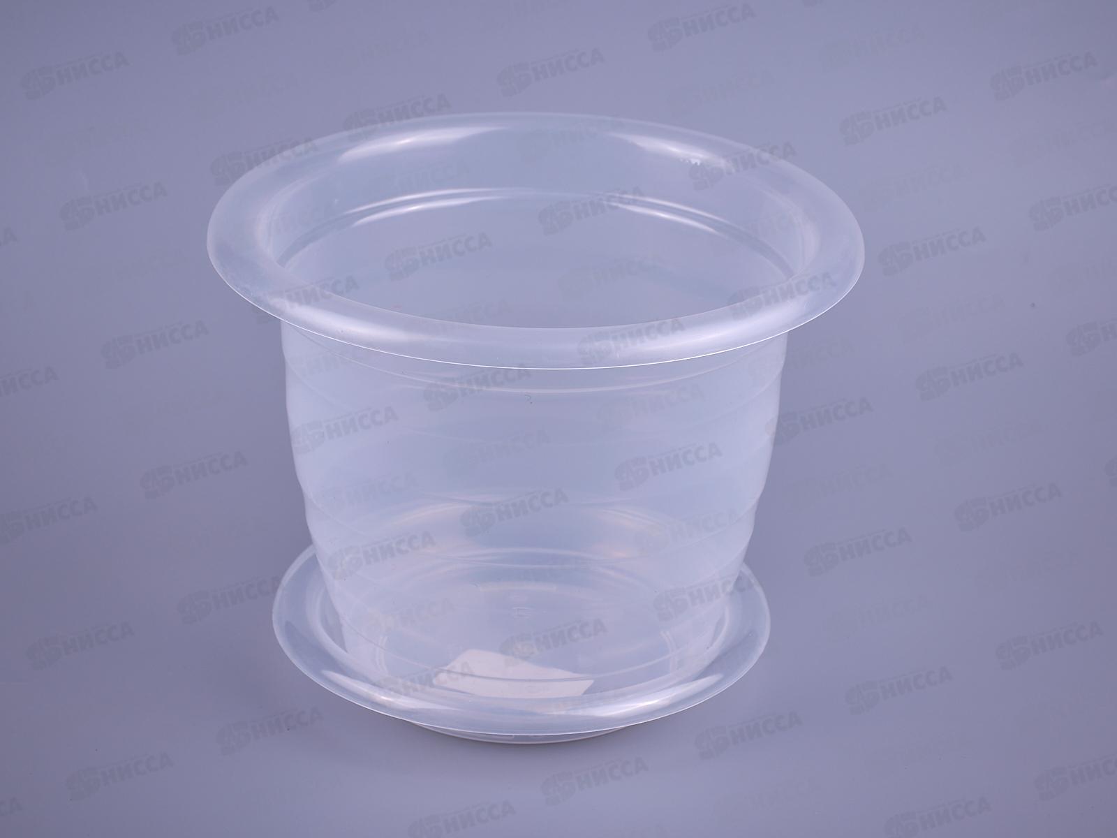 Горшок цветочный для орхидеи 2л с поддоном (прозрачный) М1605 *20