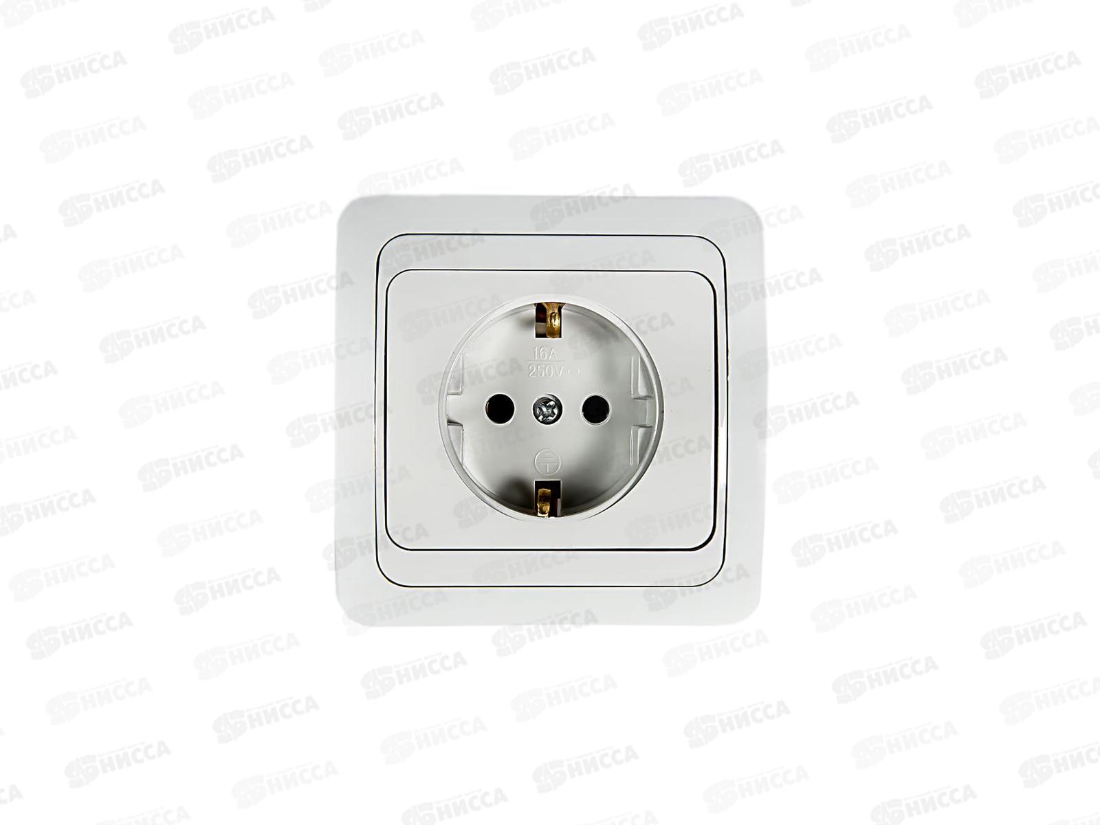 Розетка скрытой установки CLASSICO белая, заземляющий контакт, 2028-W *10