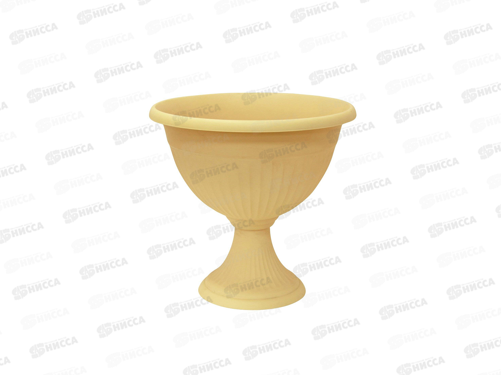 Кашпо-вазон Ливия D370мм низкий  Белая Глина М3207