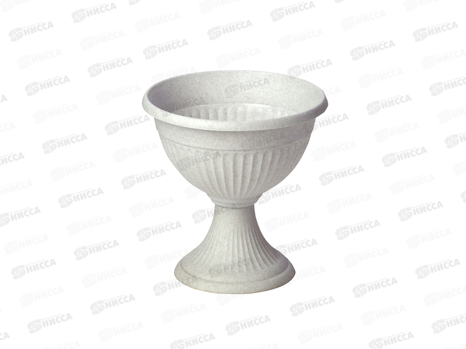 Кашпо-вазон Ливия D370мм низкий  Мраморный М3207*5