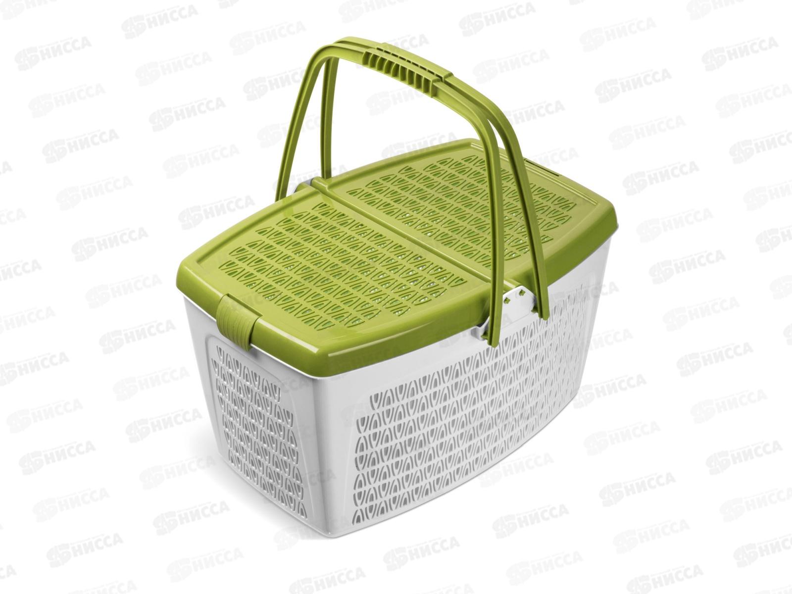 Корзина для пикника Конти 23л с крышкой С731 ассортимент *6