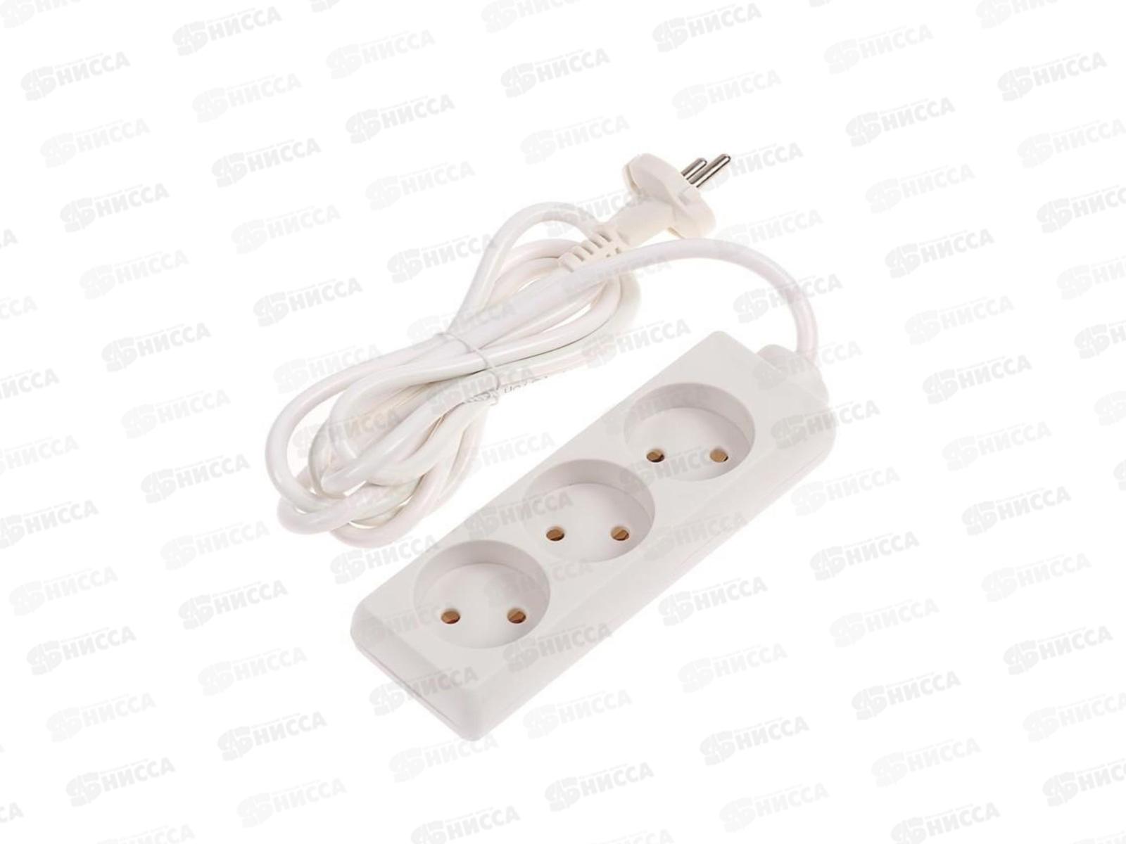 Удлинитель TDM У3 3гнезда, 3м, ПВС 2*0.75кв.мм 10А, 0201