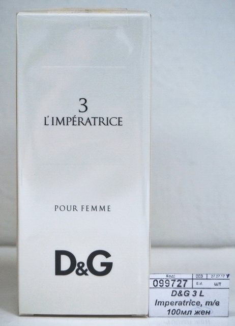 D&G 3 L Imperatrice, туалетная вода 100мл женская М