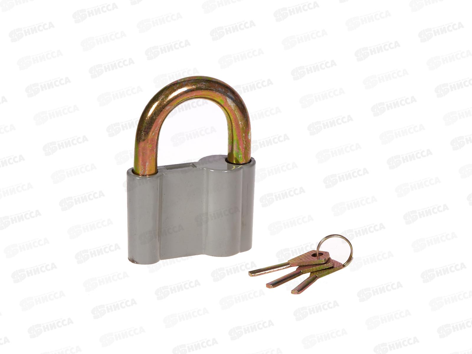 Замок навесной "Россия-Китай" серый 90мм (02029)   Ж