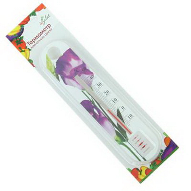 Термометр комнатный Цветы 19*4см пл  *24/360 г