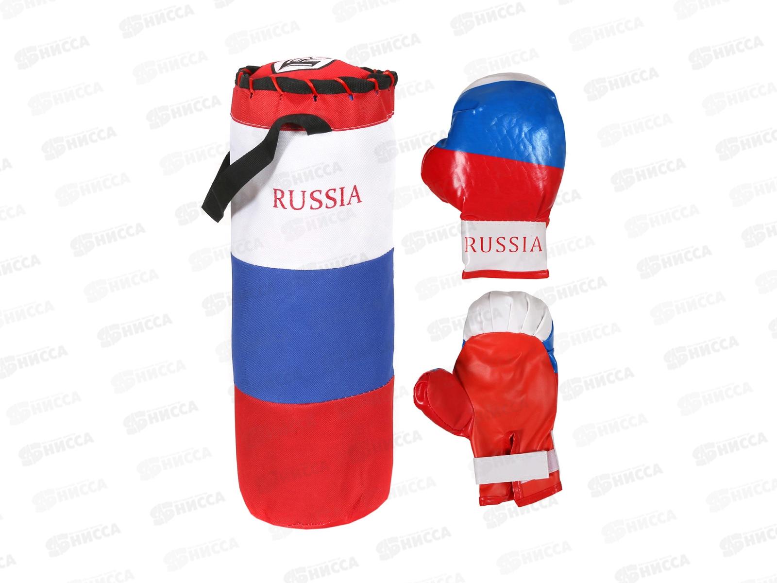 Набор бокса RUS02 (груша+перчатки) D12см, H35см в сетке *6 гб