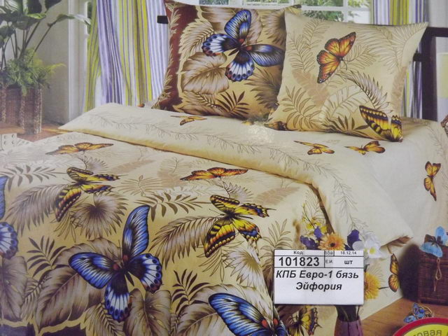 Комплект постельного белья  Евро-1 бязь Эйфория