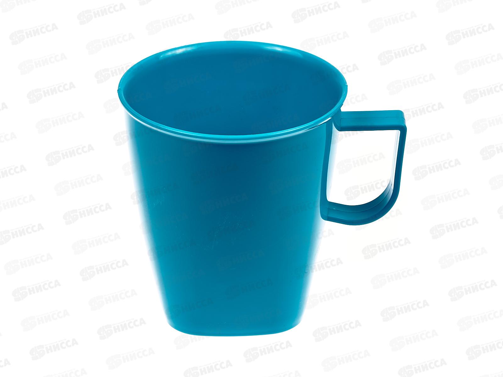 Кружка пластмассовая  360 мл голубая  *32