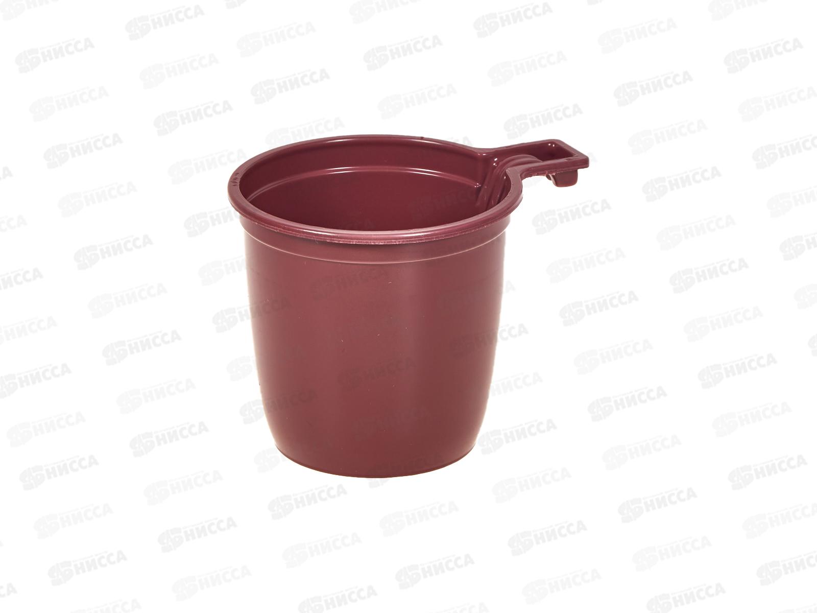 Чашка одноразовая кофейная 200мл коричневая. 50/1500