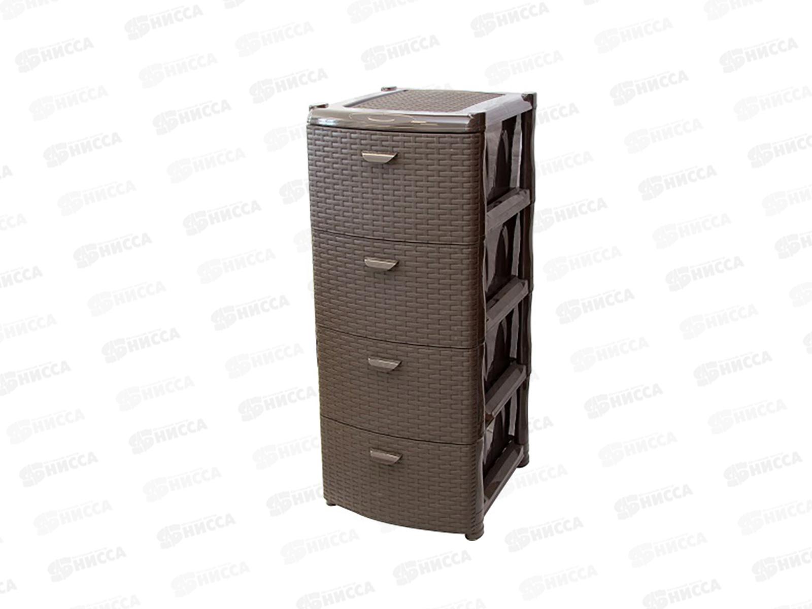 Комод Ротанг 4-х секционный коричневый ротанг М2812*1