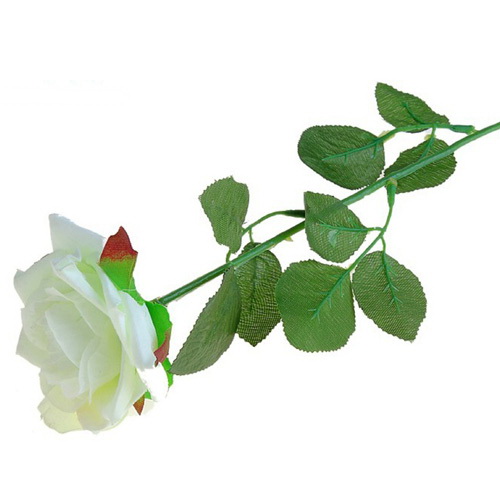 Цветы искусственные роза 56см d-8,5 белая  482689 *10