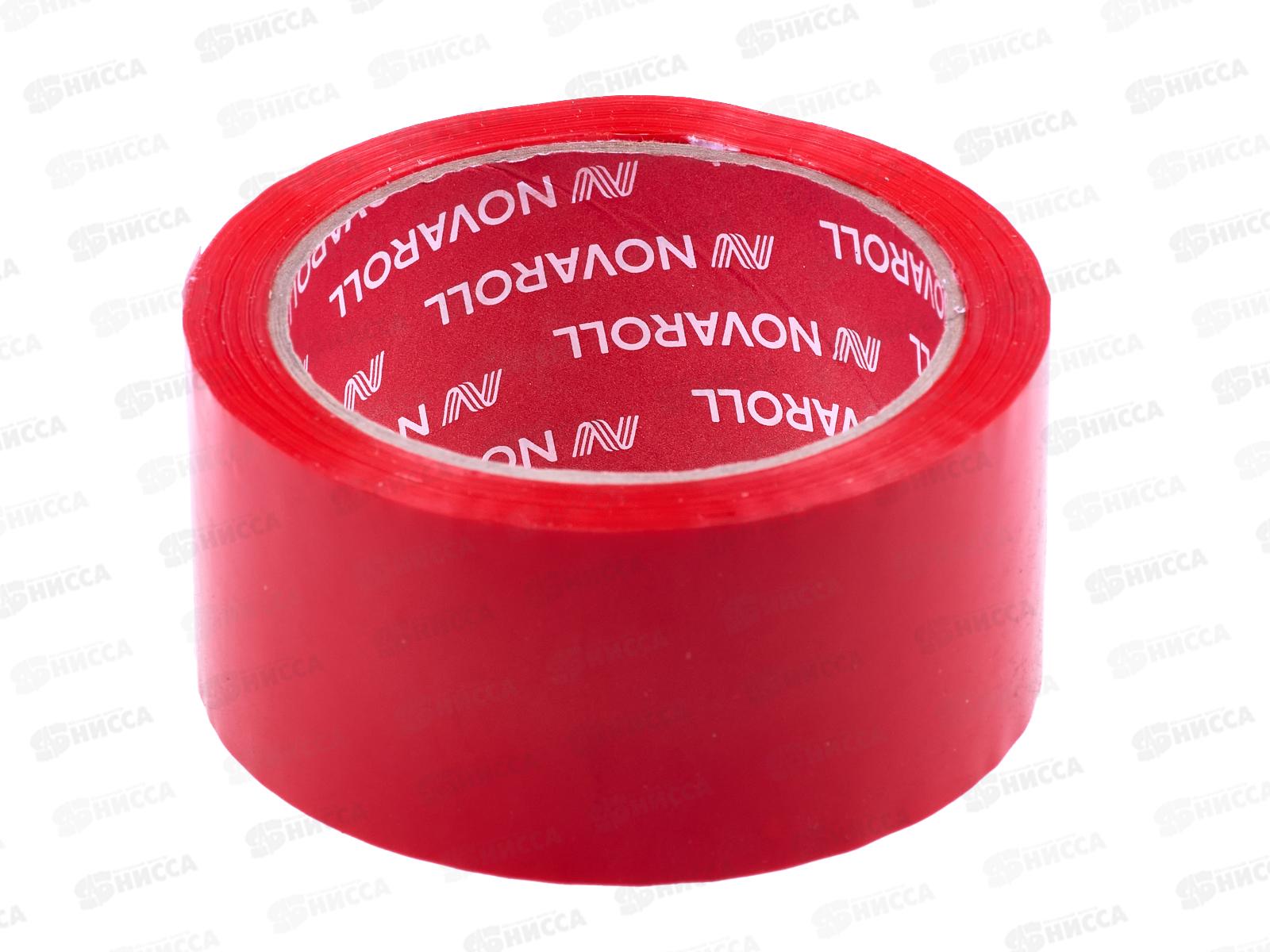 Скотч 48*66м цветной НОВА РОЛЛ 43мкм, красный, 0120-436X *6/36