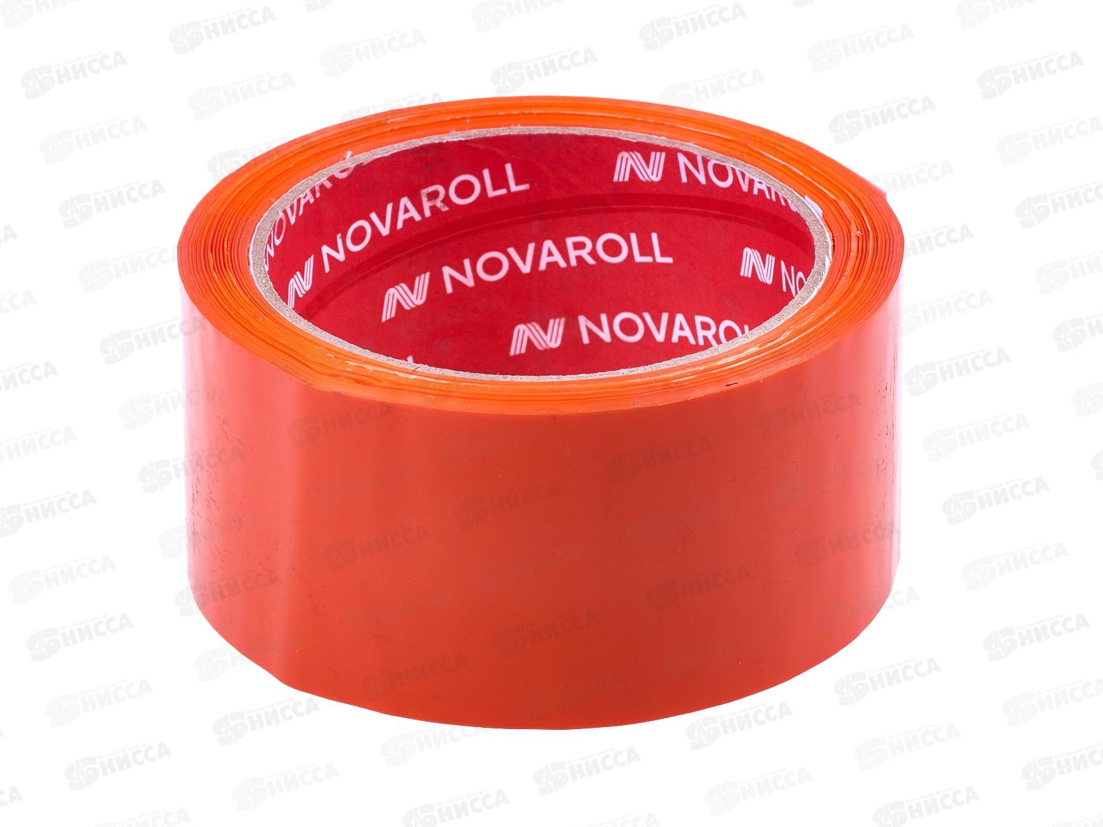 Скотч 48*66м цветной НОВА РОЛЛ 43мкм, оранжевый, 0120-437X *6/36