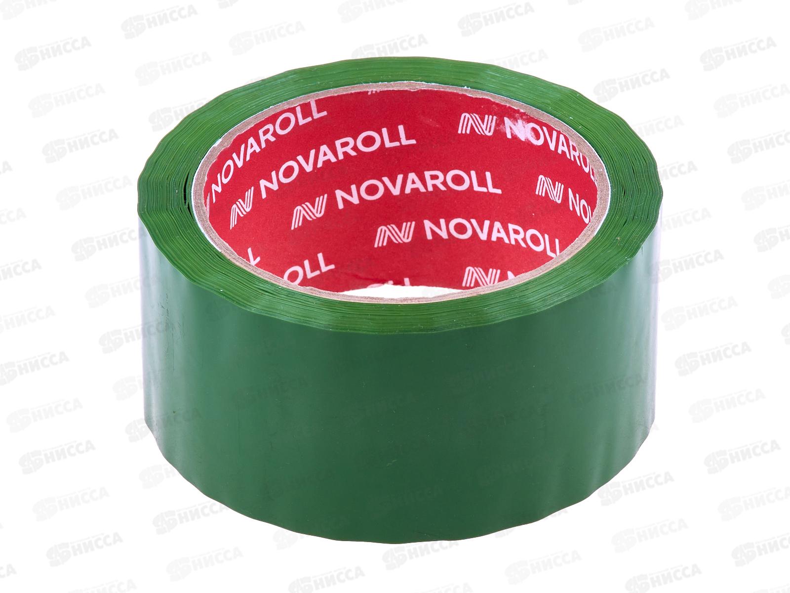 Скотч 48*66м цветной НОВА РОЛЛ 43мкм, зеленый, 0120-439X *6/36