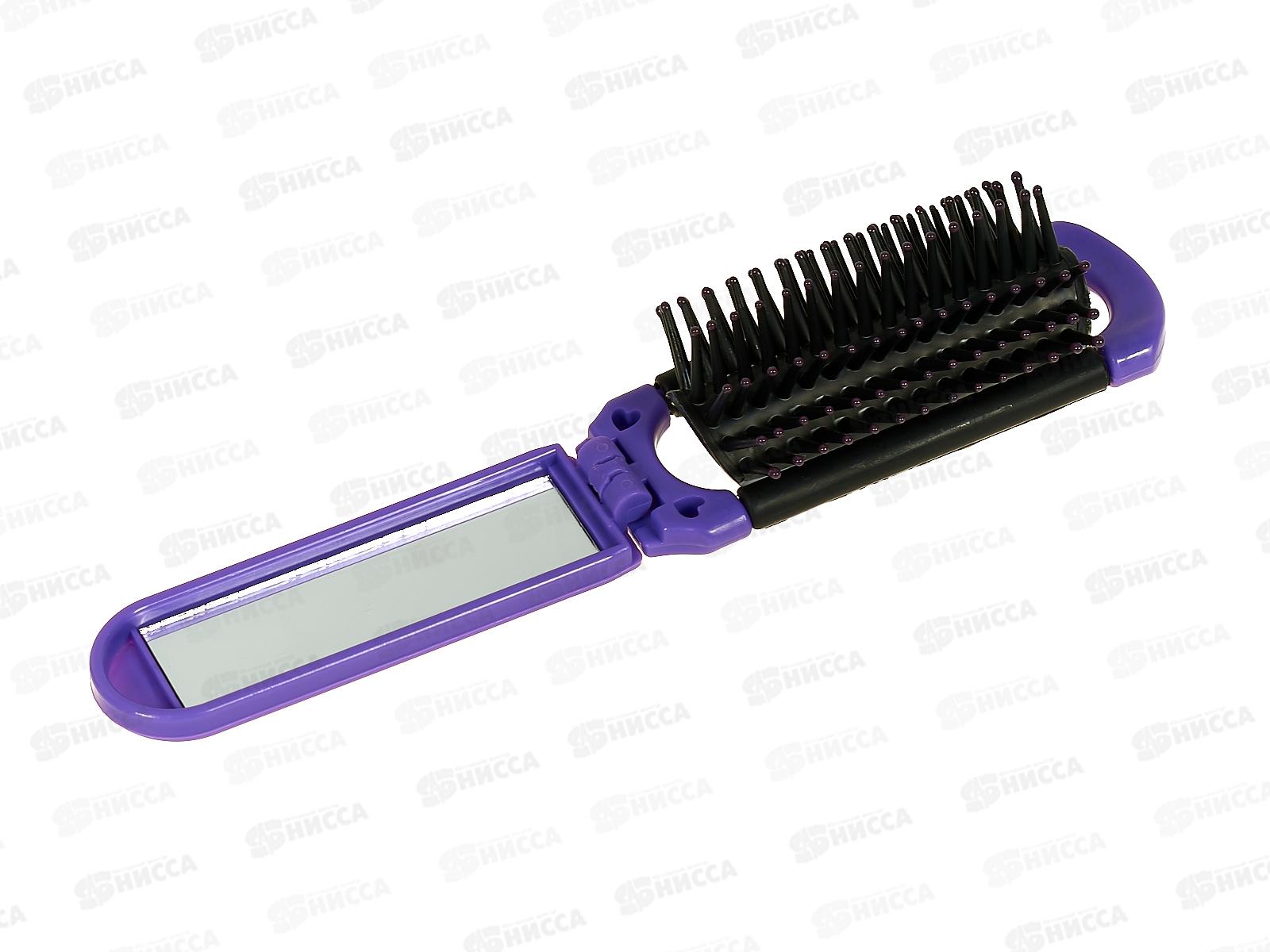 Расческа массажная №8592PR складная с зеркалом (028523) *12  Ж