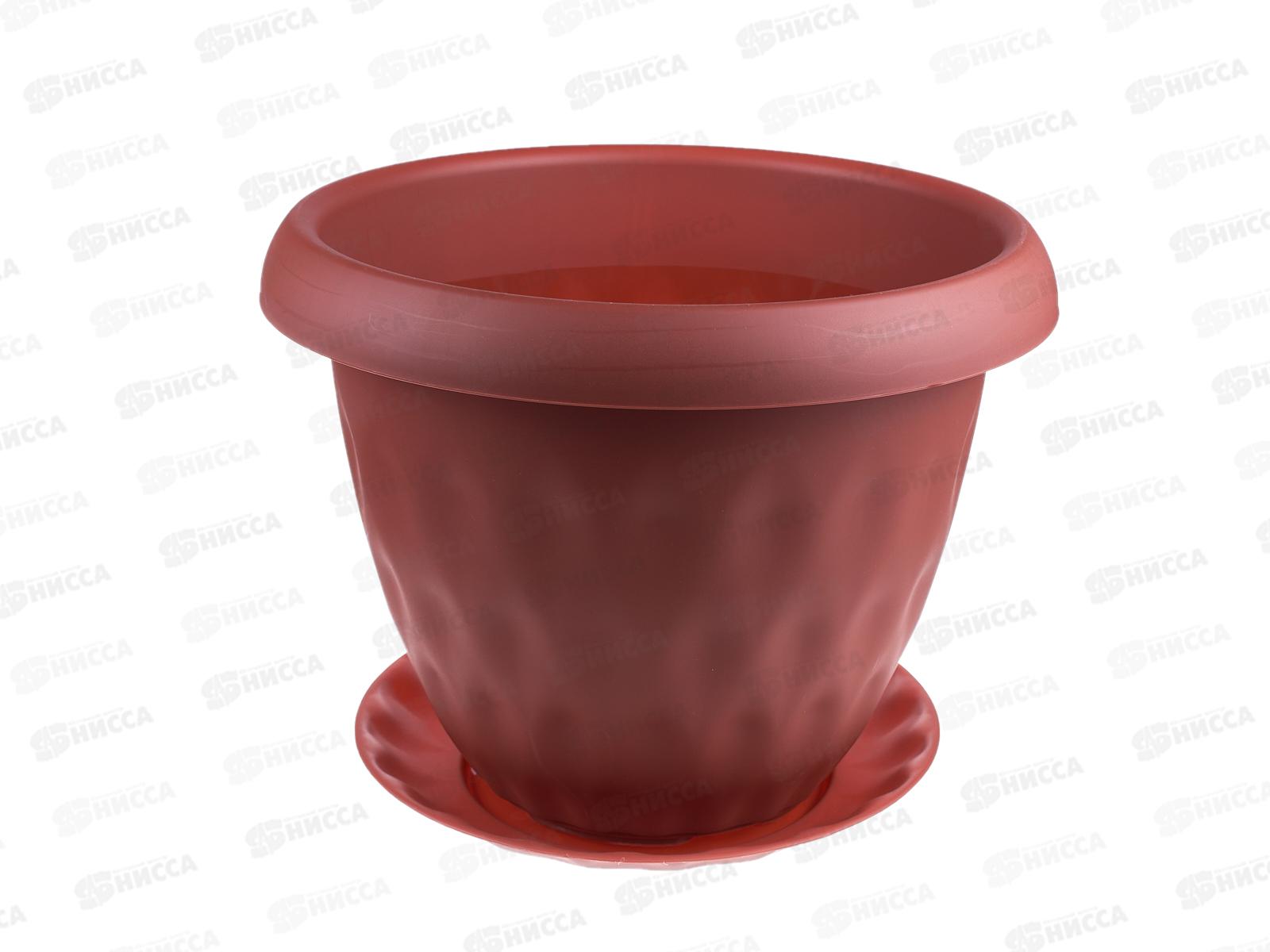 Горшок для растений Розетта терракот с поддоном 13л Д340 С129ТЕР *4
