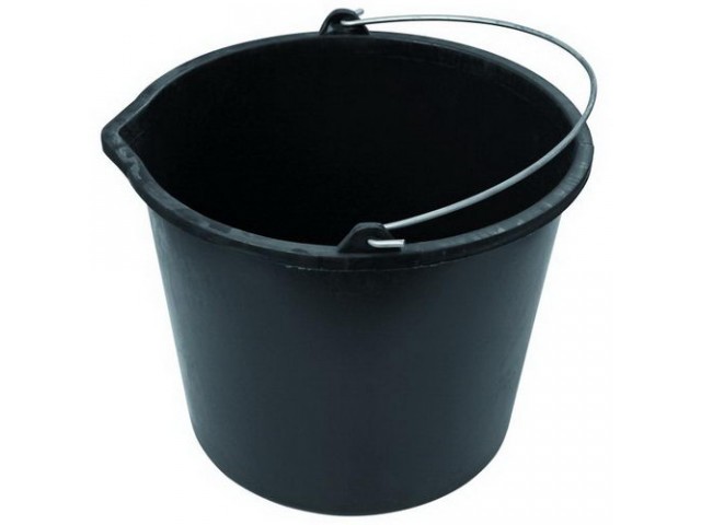Ведро строительное 16л мерная шкала, черное 0602216   *240