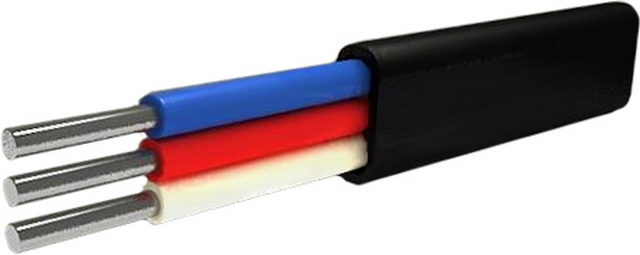 Кабель АВВГ 3*4,0 черный (м) плоский  БП000000351 *150