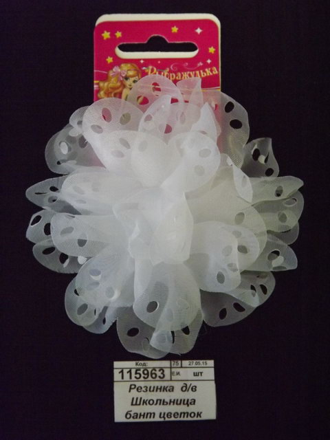 Резинка  для волос Школьница бант цветок ажурный  1050549 *6