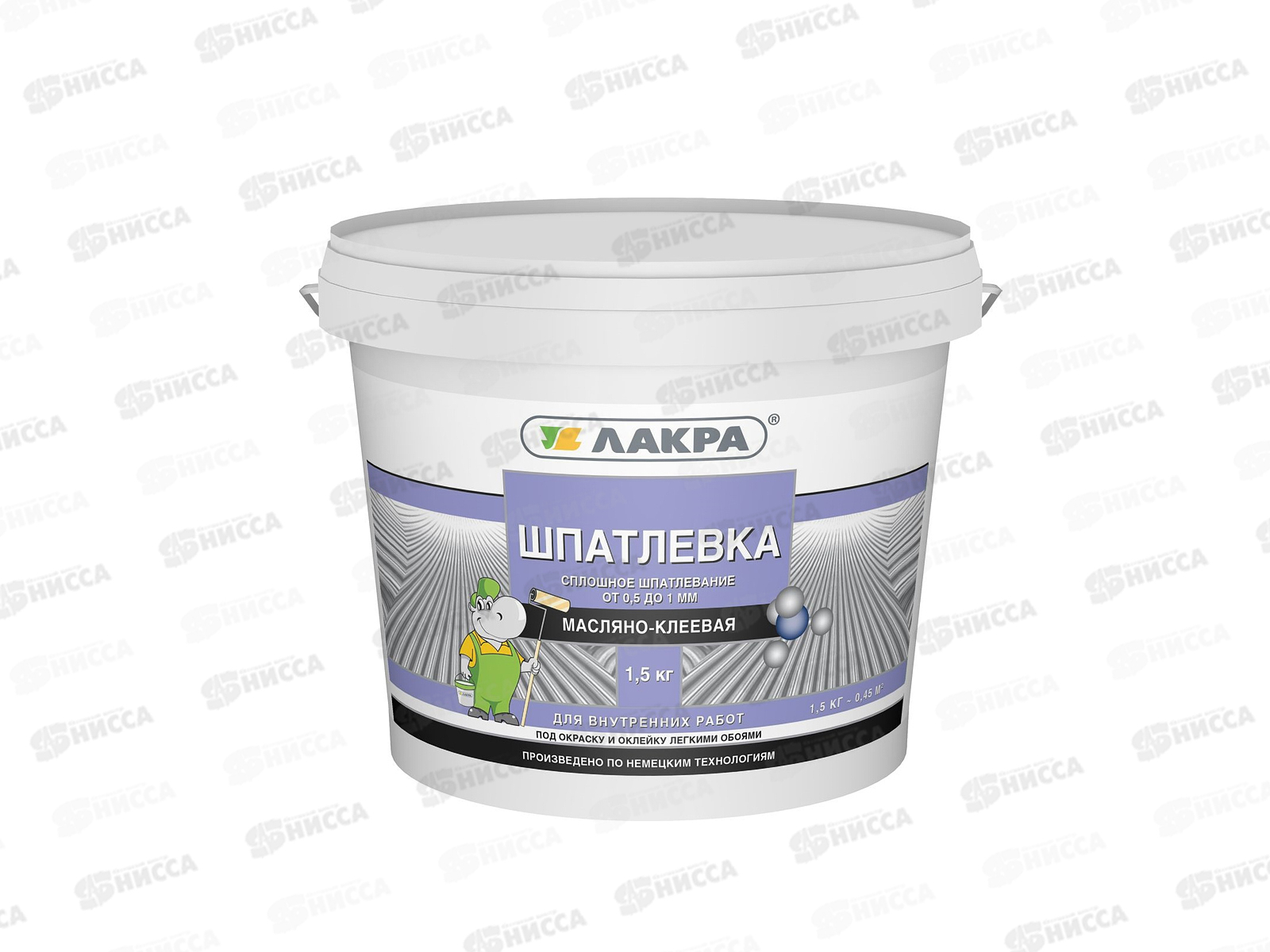 Шпатлевка масляно-клеевая  1,5кг Лакра  *12/360