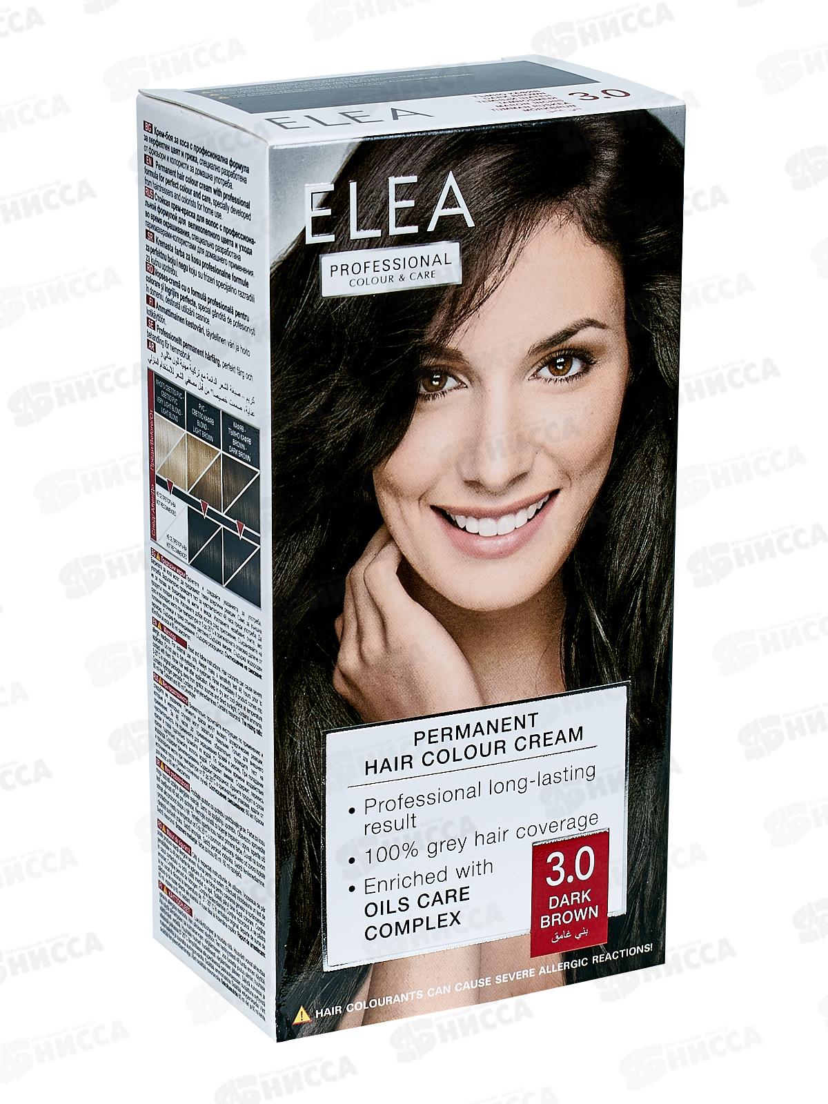 ELEA Prof.Color&Care крем-краска №3.0 тем.шатен *20