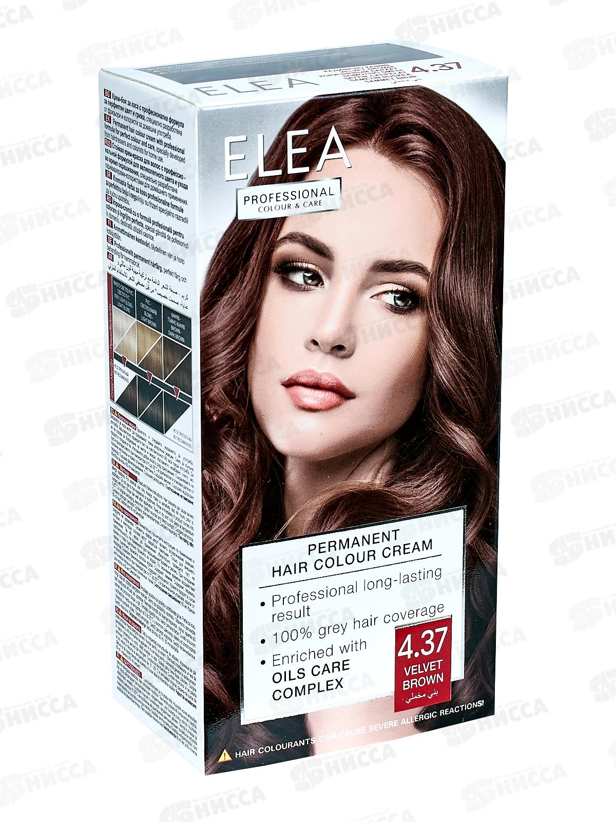 ELEA Prof.Color&Care крем-краска №4.37 коричневый бархат *20