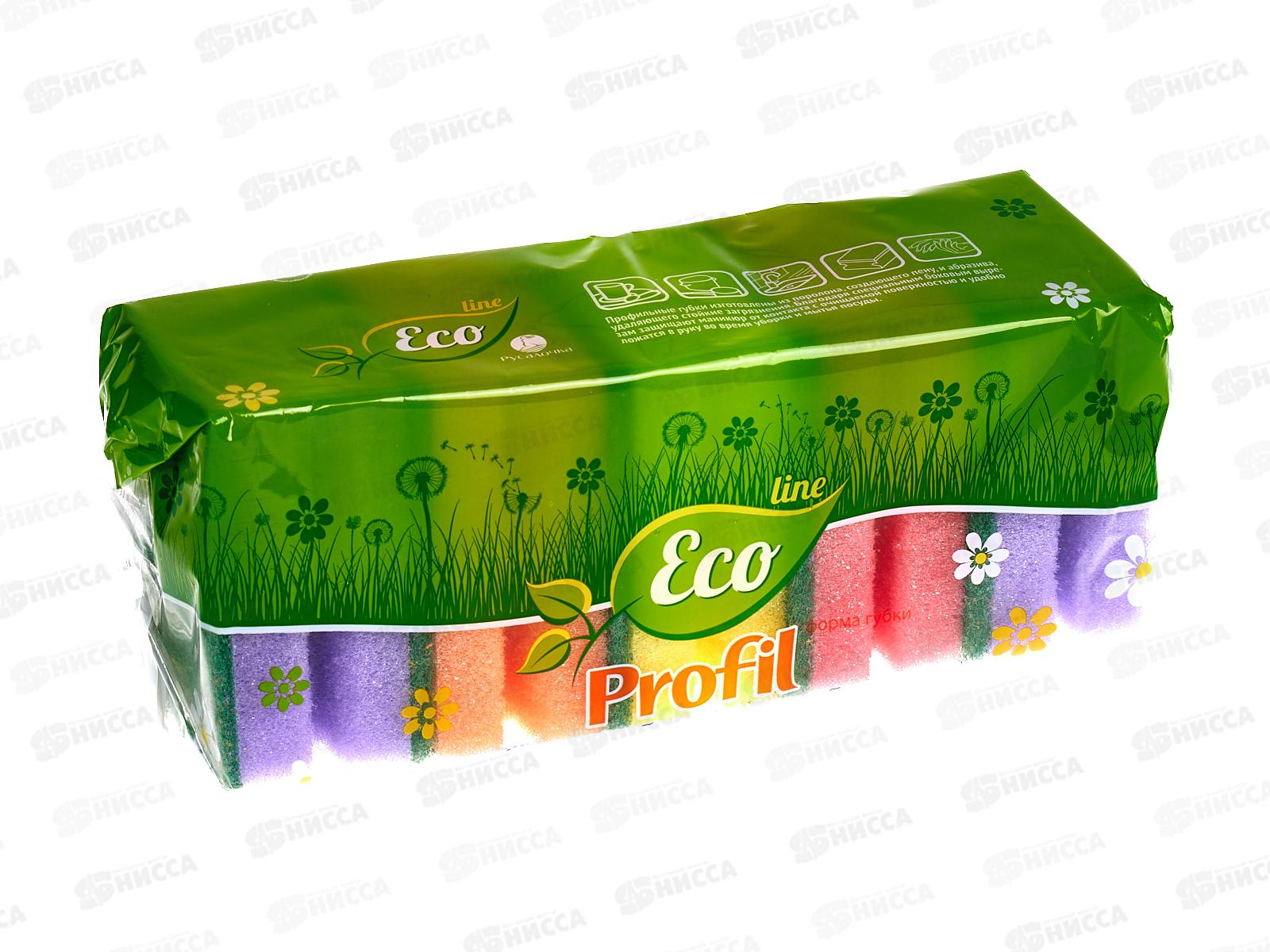 ECO LINE губки для посуды ПРОФИЛЬ 5шт *40