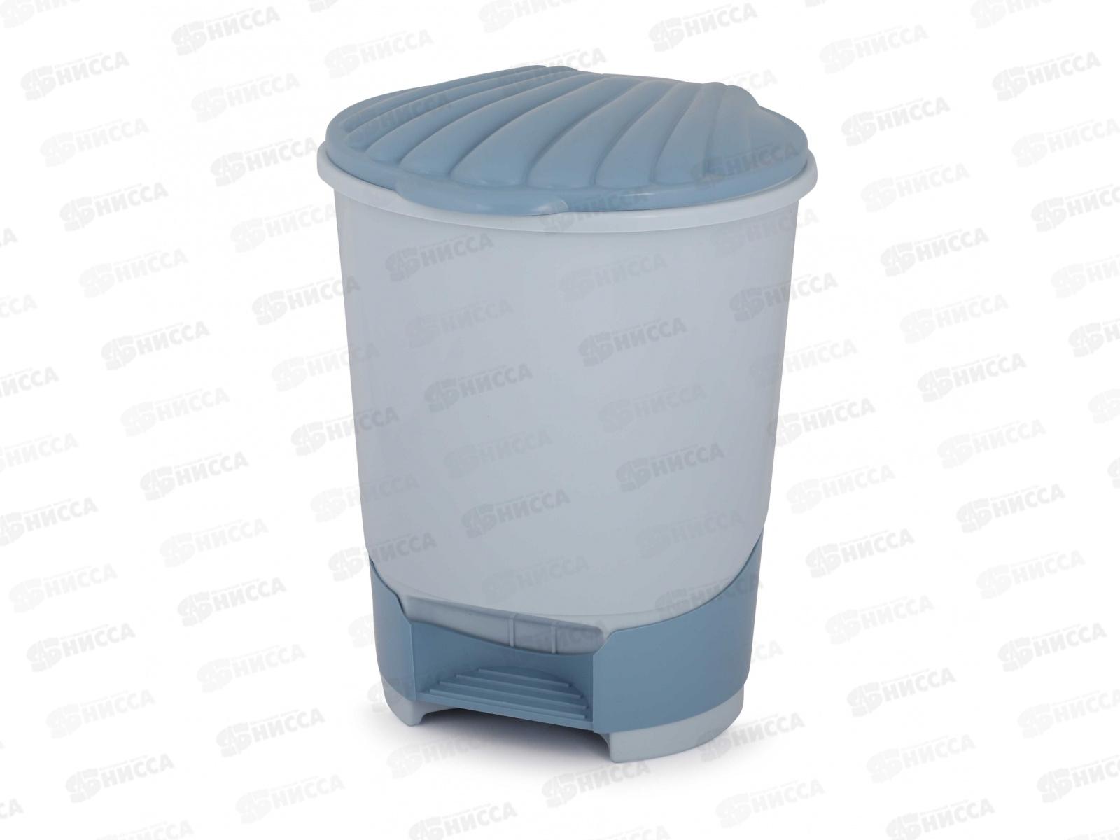 Ведро для мусора с педалью 10л  голубая  М1380 *2