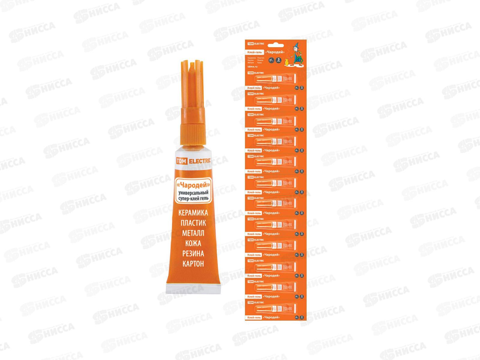 Супер клей TDM Чародей, гель,  3г, блистер, 0005 *12/600 СРОК ДО 06.26