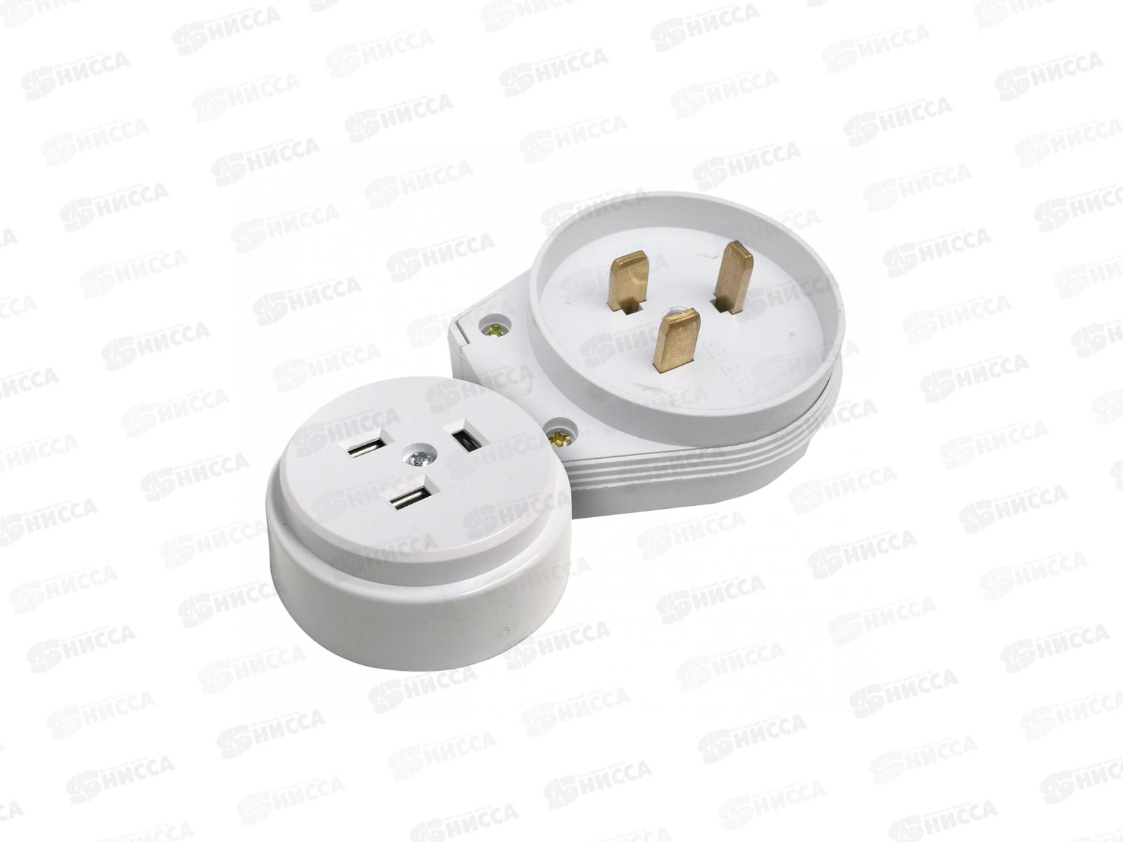 РШ ВШ 32А 250В 2Р+РЕ открытой установки белый TDM, 0003 *6