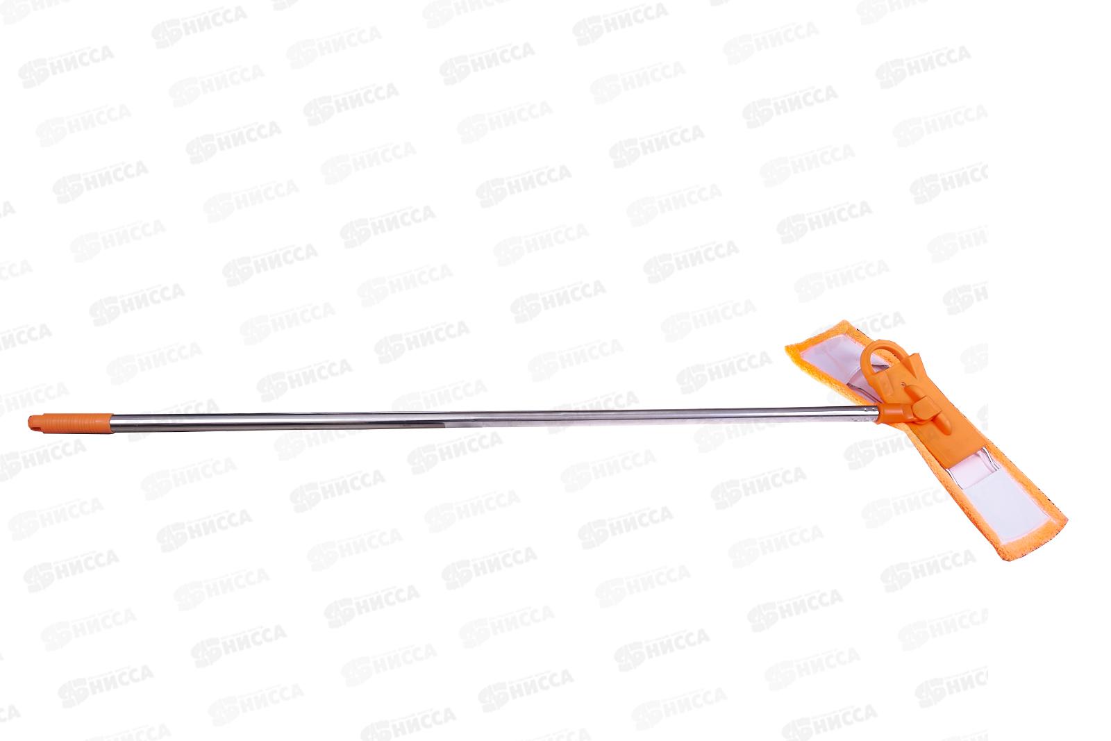 Швабра флеттер с рычажком &quotУмничка&quot микрофибра махровая *30