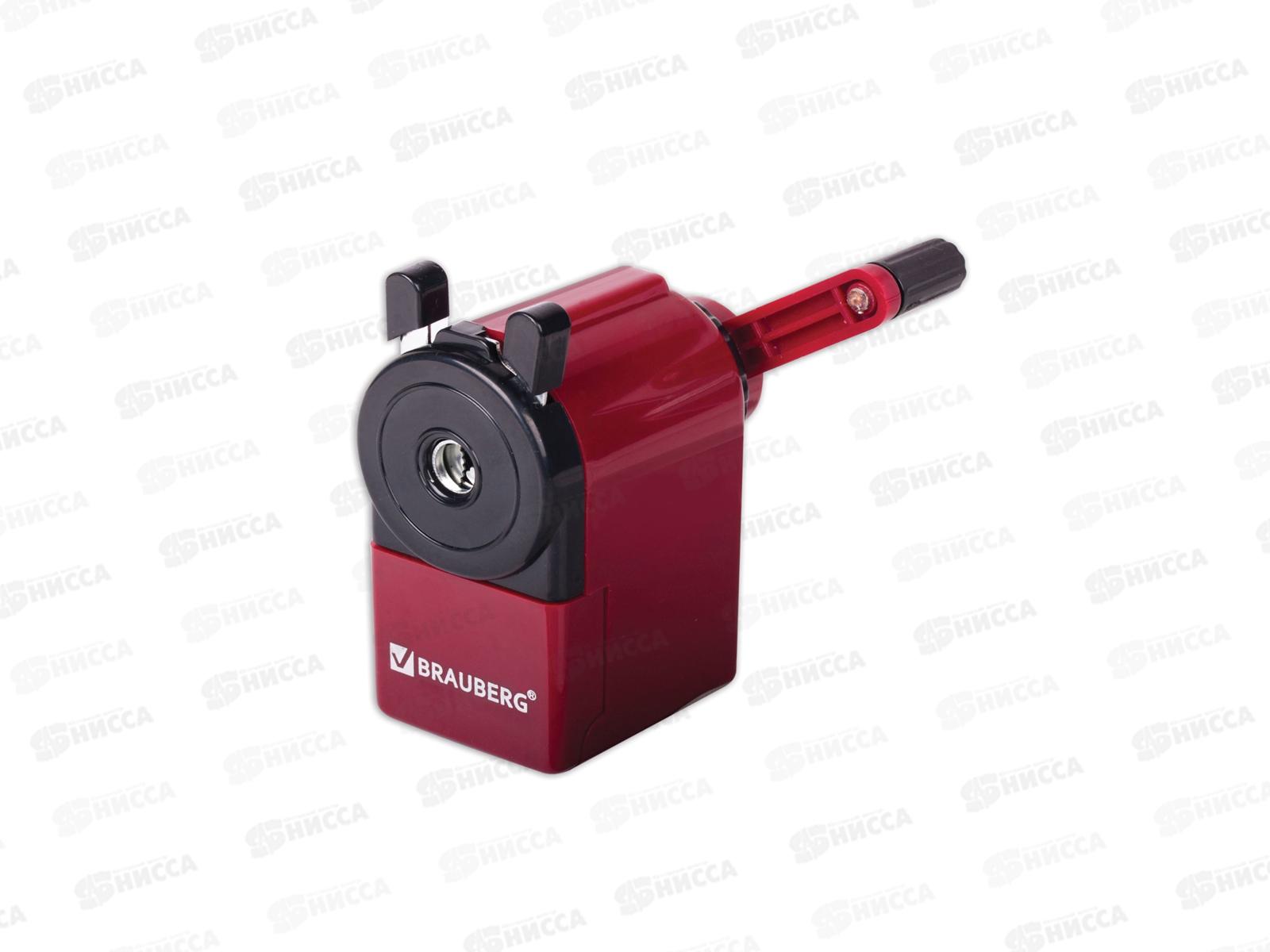 Точилка механическая BRAU металлическая черный/бордовый, 222517*6/96