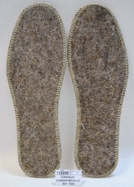 Стельки войлок+фольга №1 размер 38  (спайка 1 размер) *10/600