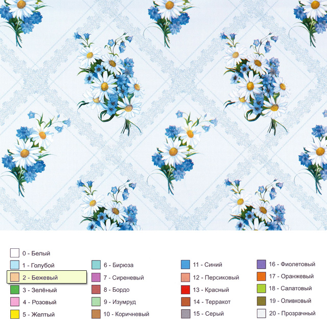 Клеенка на тканевой основе Колорит Арт. 444-2  1,25+-5см*25м