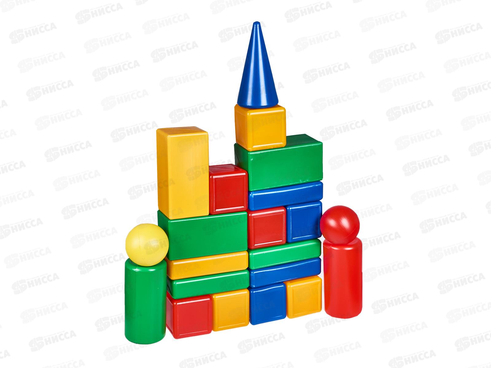 Набор строительный  "Городок" 0040 кубики большие 21 элемент*10