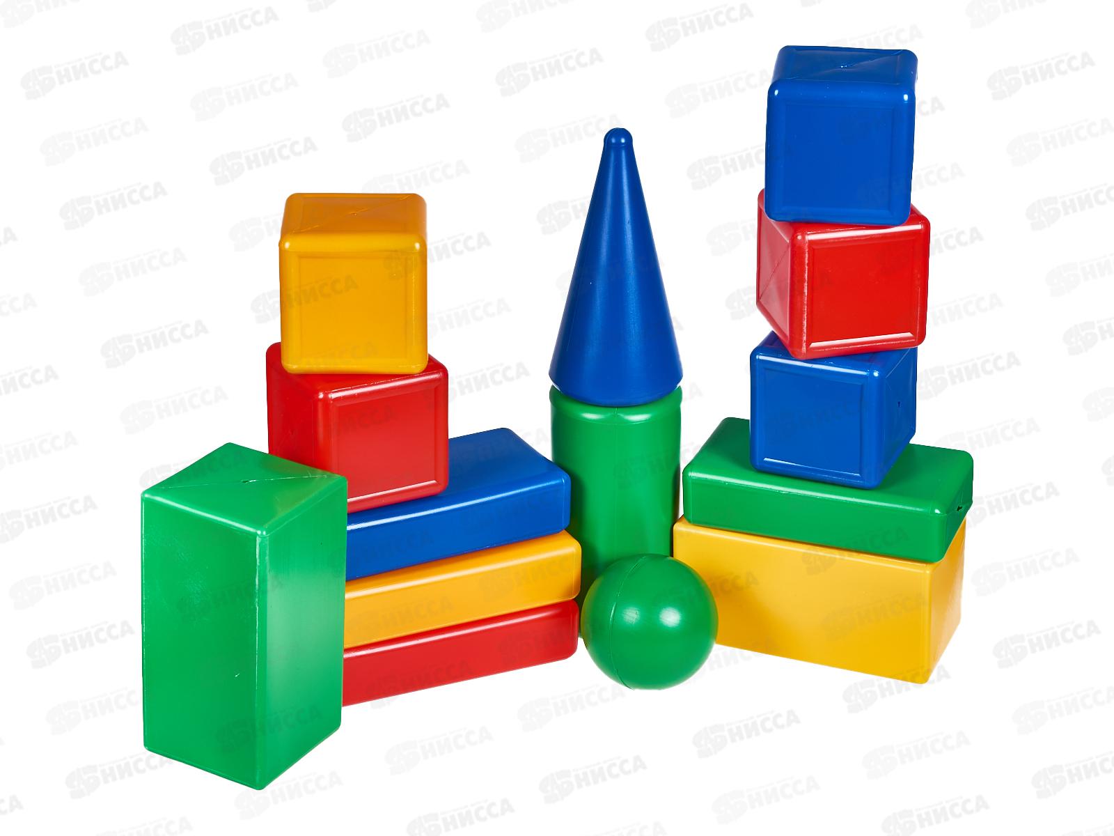 Набор строительный "Городок" 0080 кубики средние 14 элементов *10