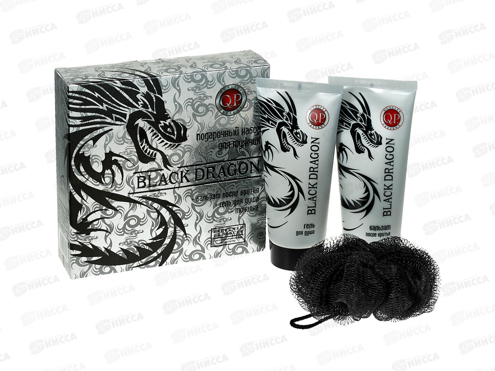 Q.P. Подарочный набор №982 Black dragon (гель для душа+ бальзам после бритья) *10
