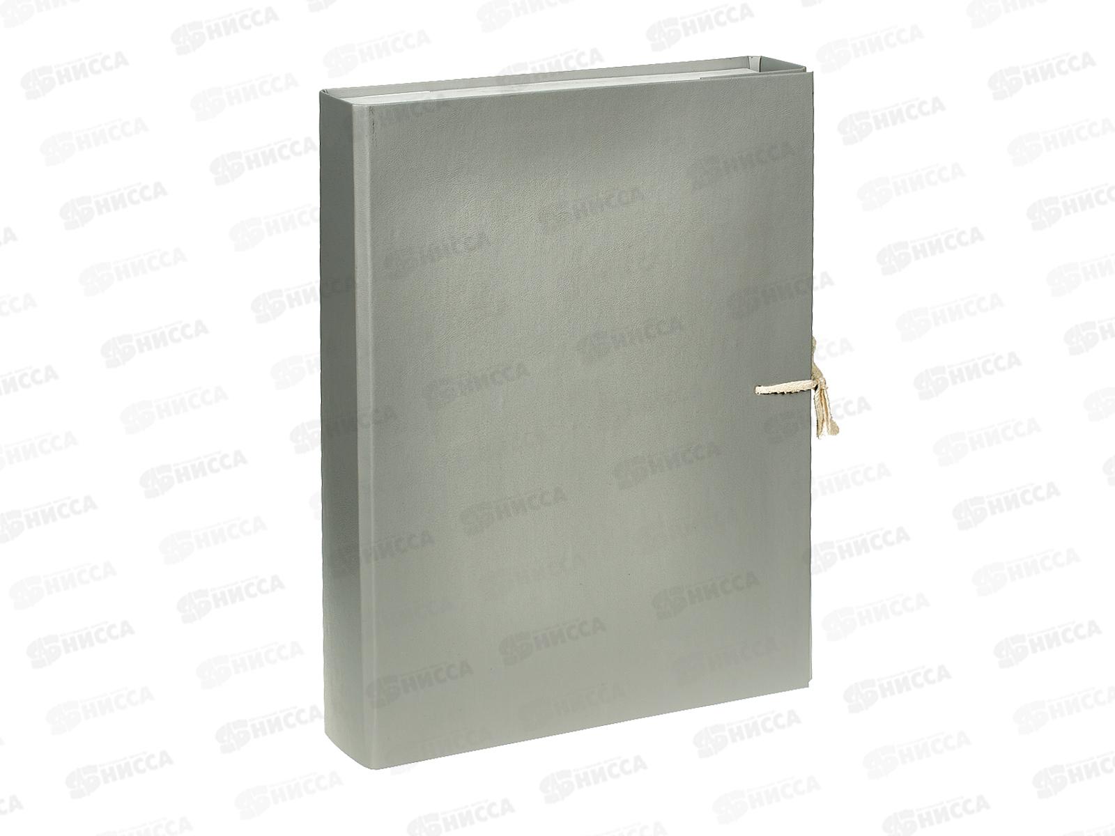 Папка архивная  5см с завязками ПГС серая *8