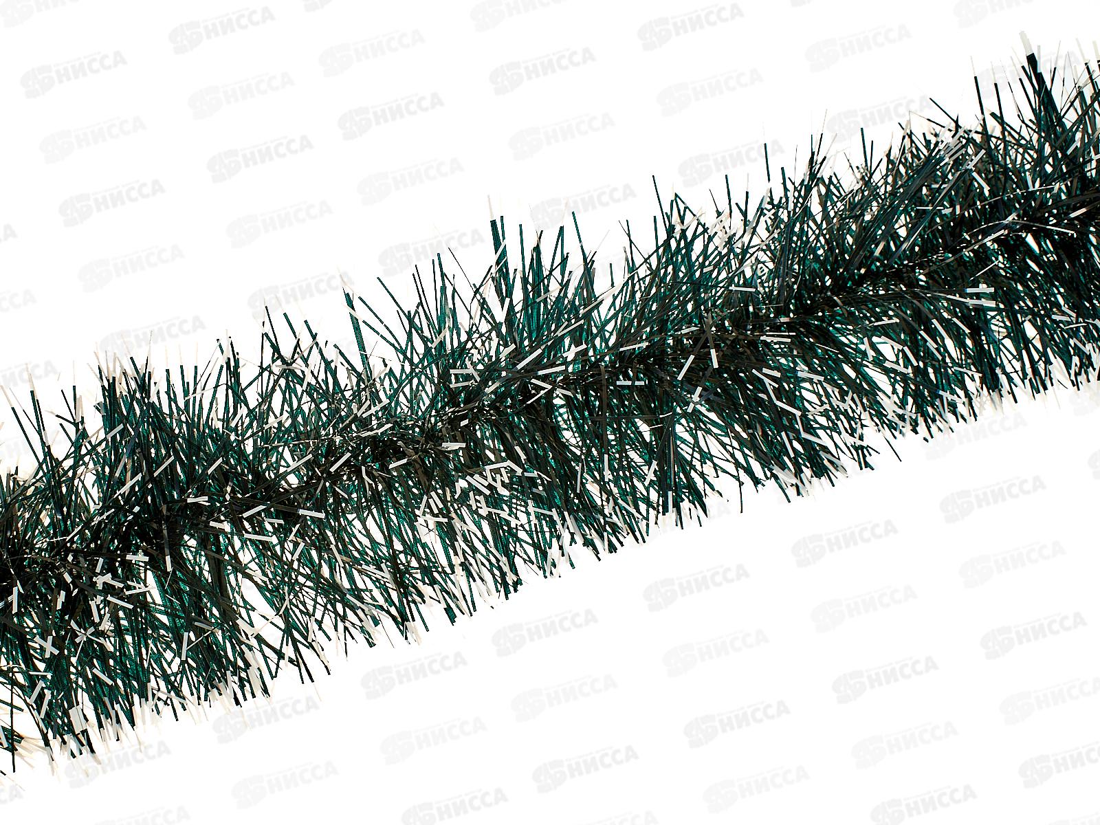 Мишура 002015 зеленая с белым  15см х 2м, AL-3326 *300