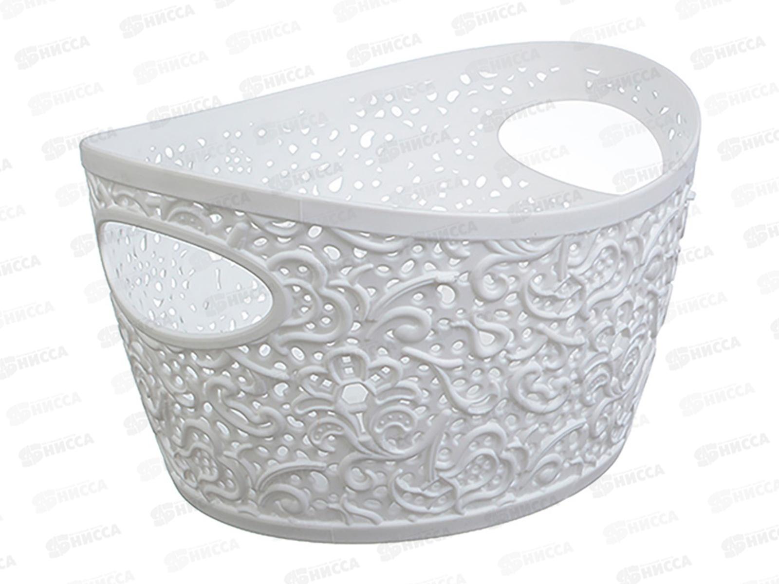 Корзинка КРУЖЕВО 3л Белая М 2377 *15