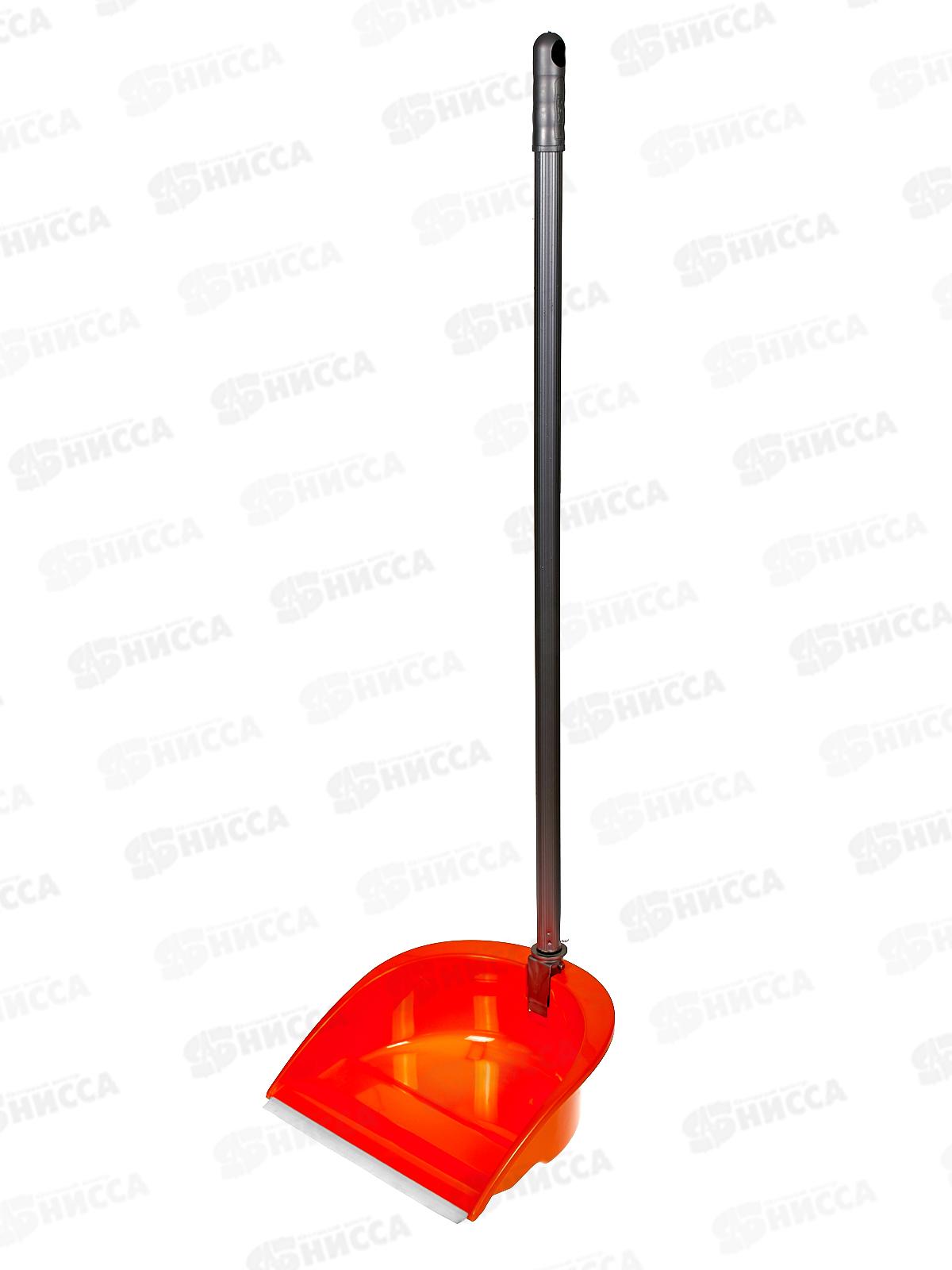 Совок с высокой ручкой ЛЕНИВКА Люкс (складной) Оранжевый М 5196 *32