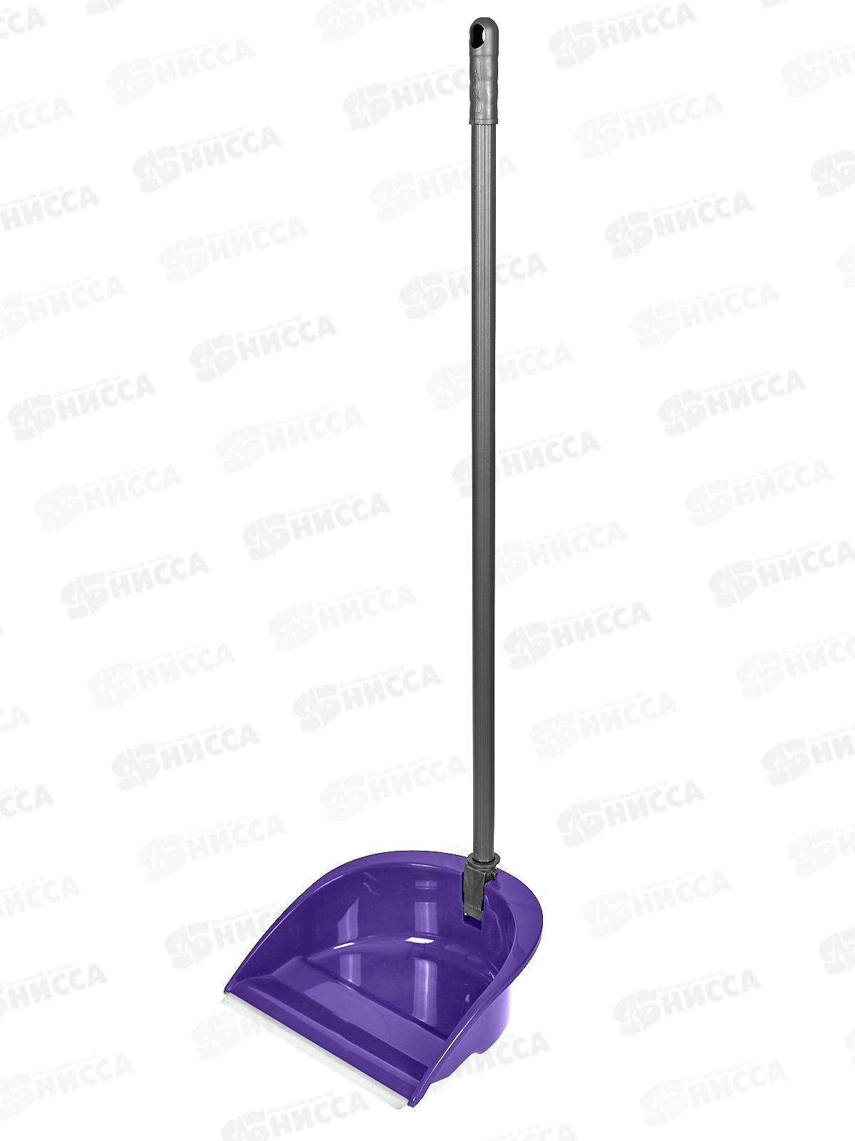 Совок с высокой ручкой ЛЕНИВКА Люкс (складной) Фиолетовый М 5196 *32