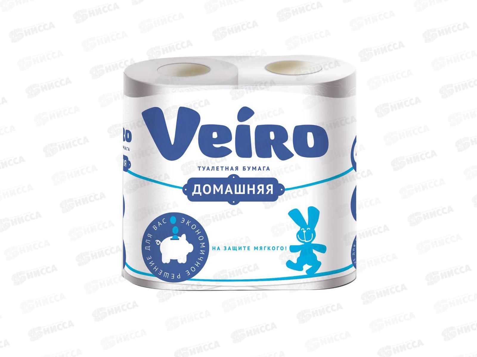 Бумага туалетная Linia Veiro Домашняя 2слойная, 4шт *12