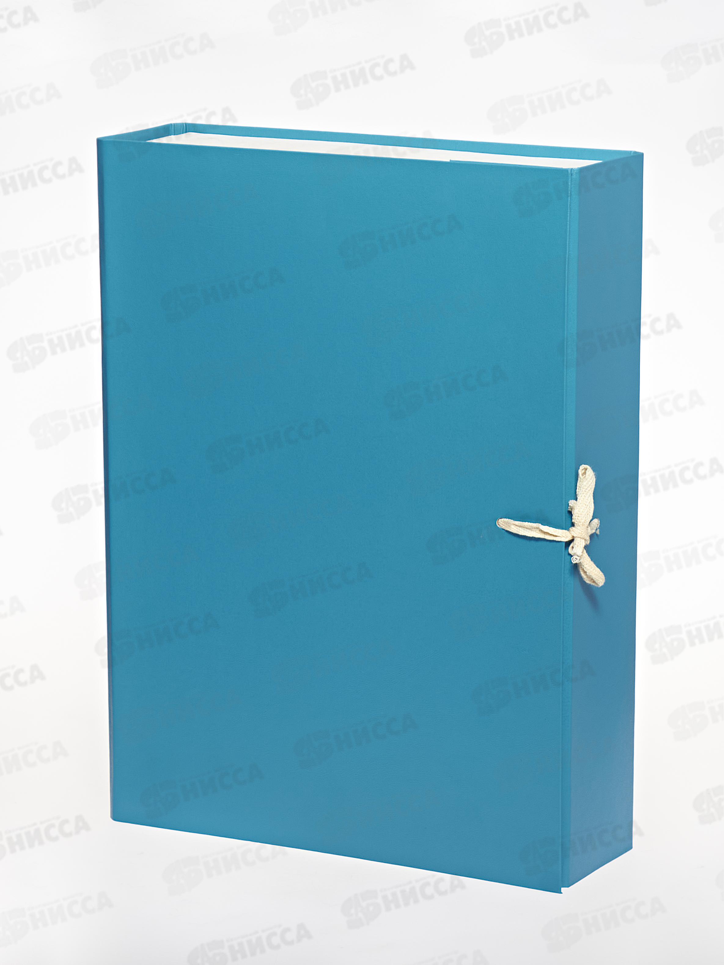 Папка архивная  7см с завязками ПГС бирюзовая *8