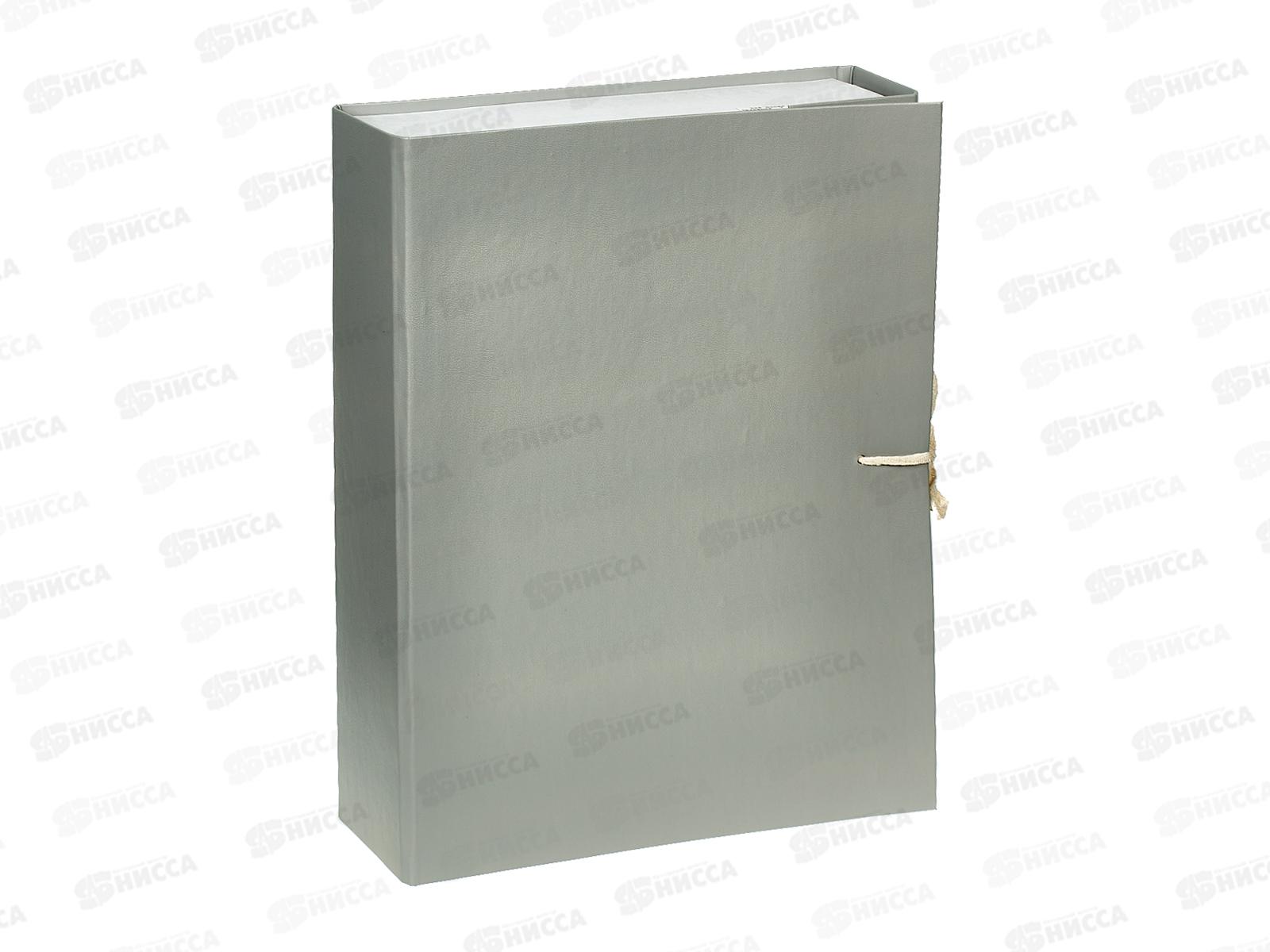 Папка архивная  7см с завязками ПГС серая *8