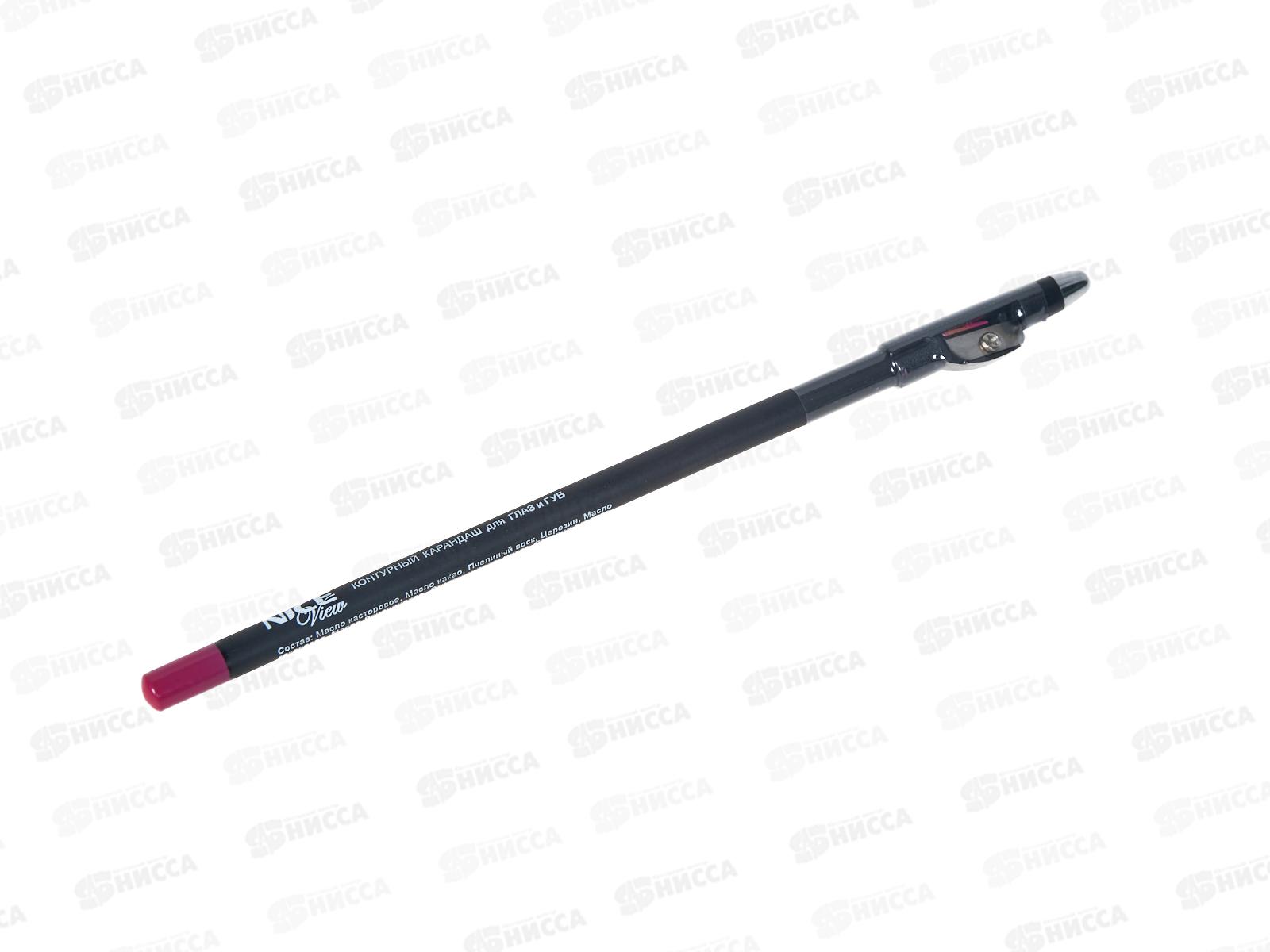 Карандаш Nice 101 деревянный контурный с точилкойN 06 темно розовый  *6