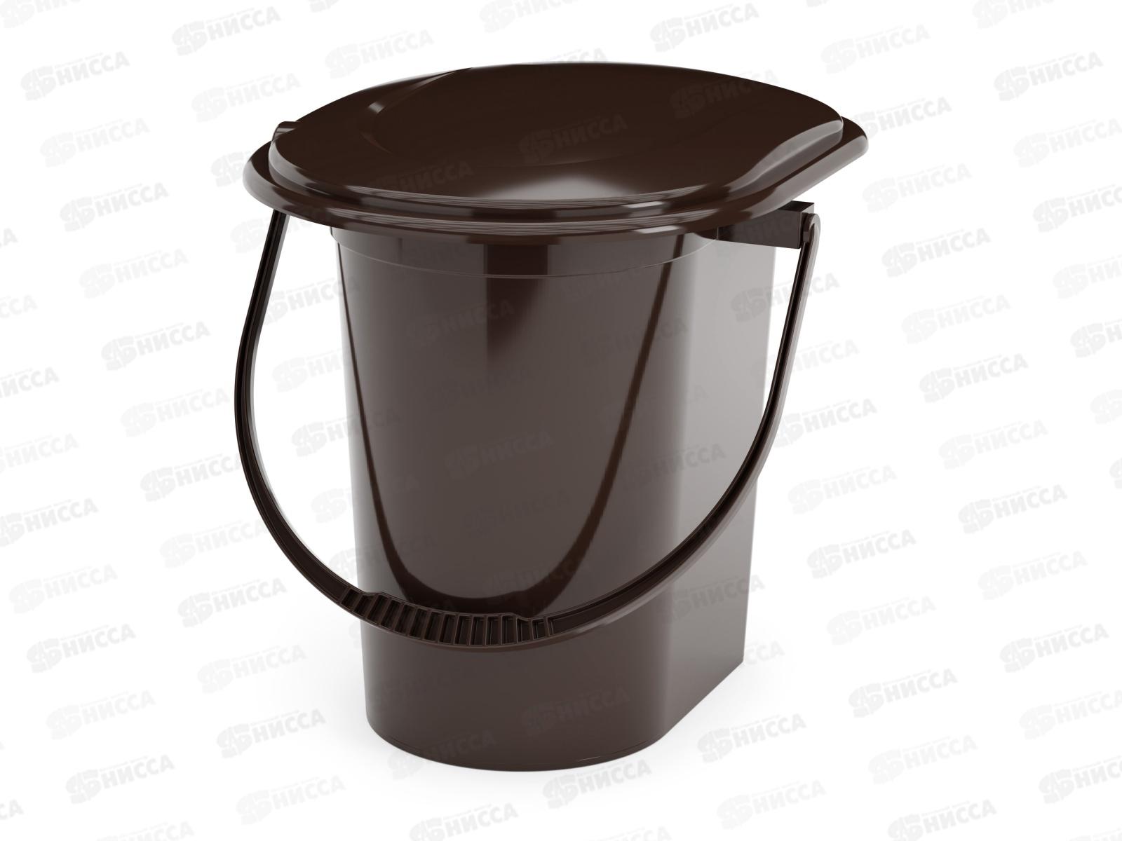 Ведро-туалетное 17л коричневое  *10 М1319