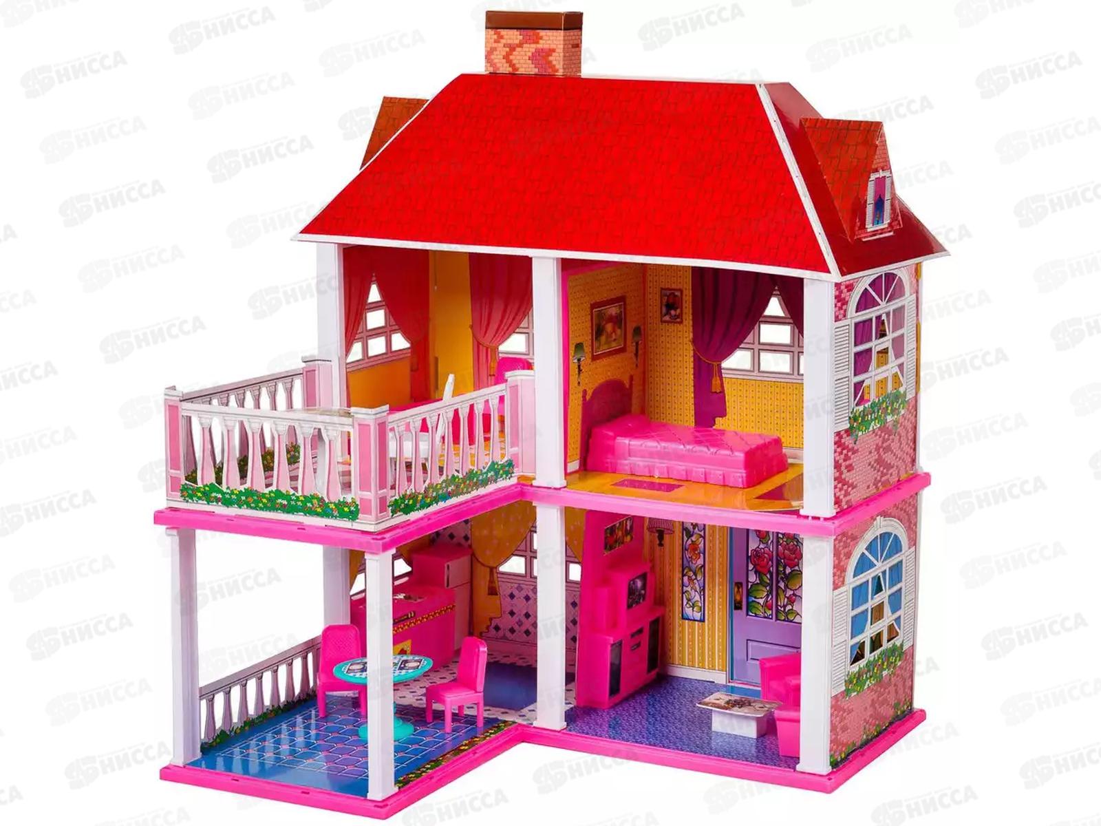 Дом для куклы 6980, 4 комнаты с террасой  *3  гб