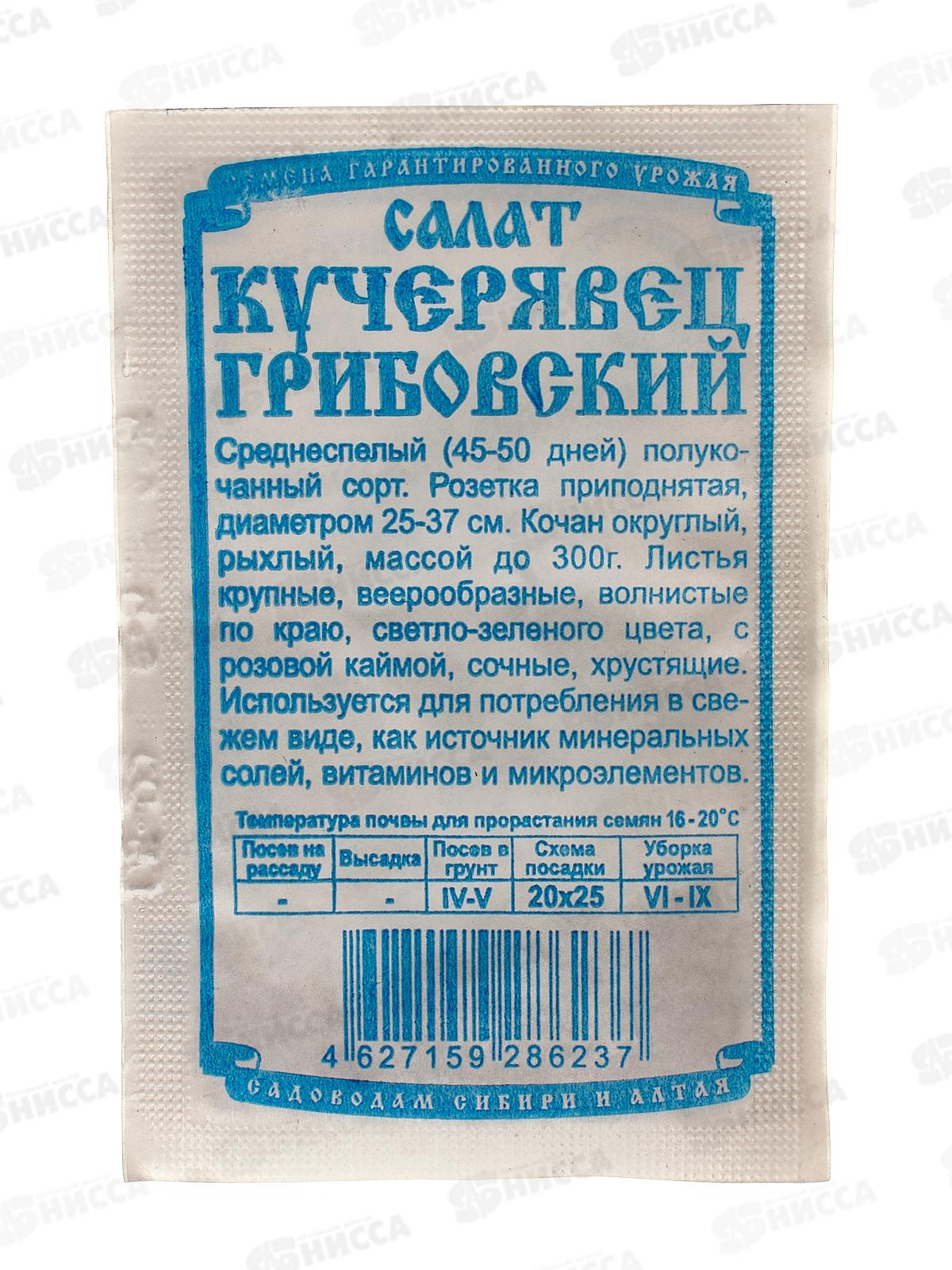 Салат Кучерявец Грибовский (0,5гр белый пакет) ДемСиб*20 +